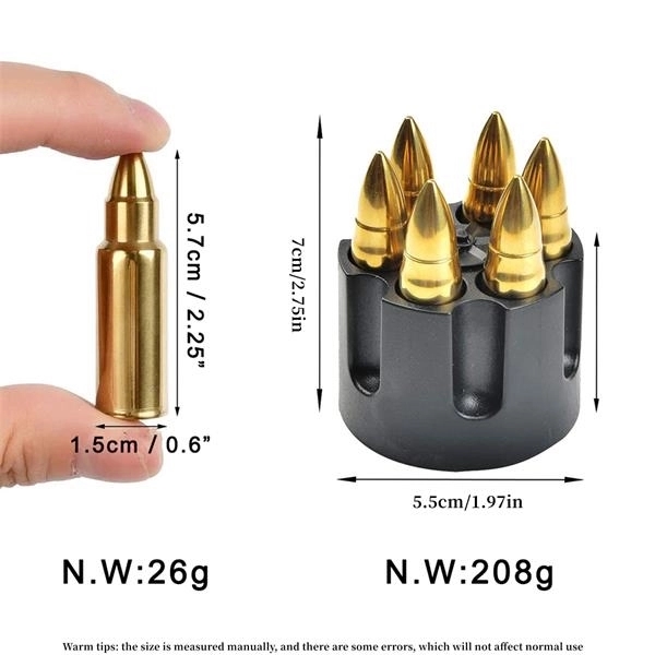 Stainless Steel Bullet Shaped Whisky Ice Cube With Base 4