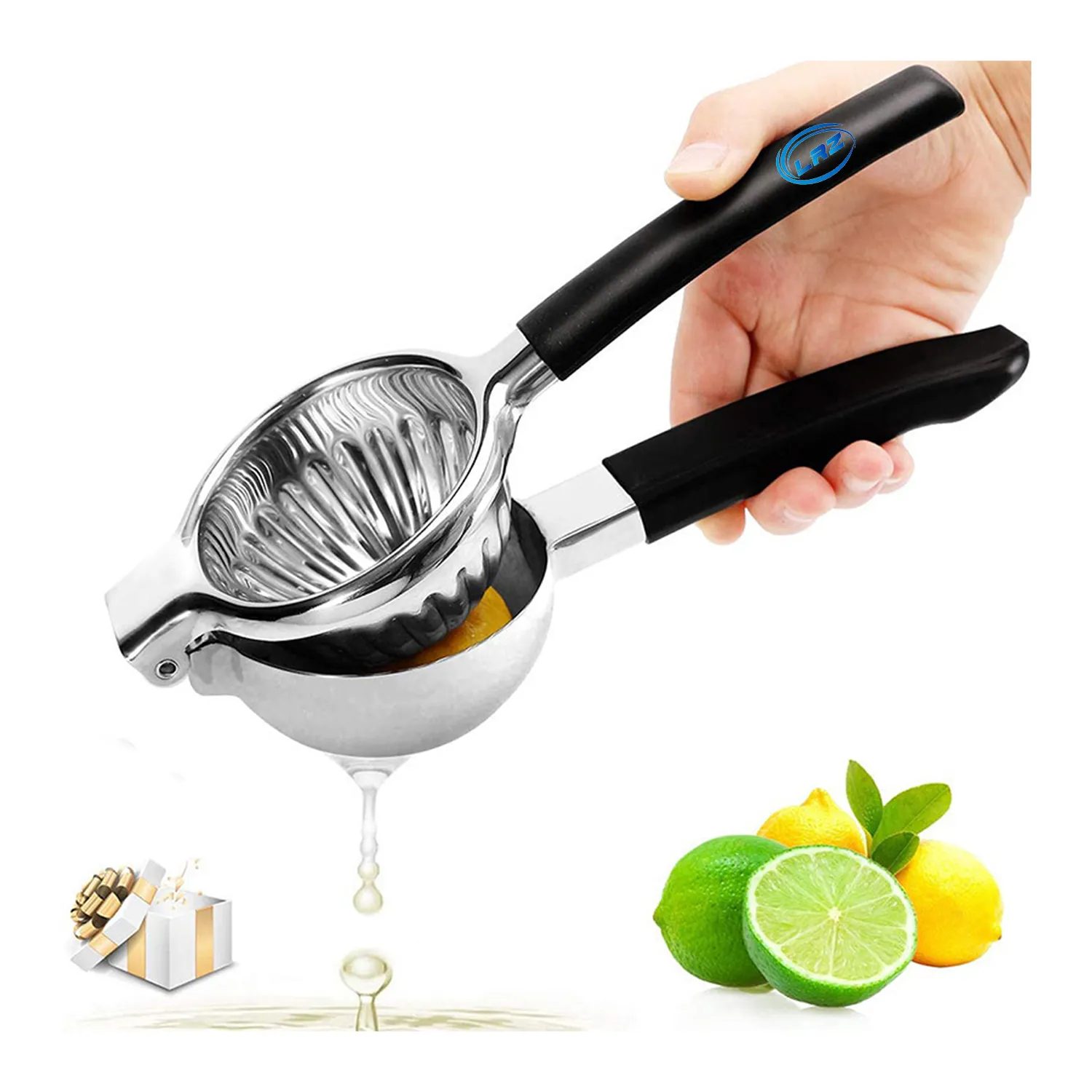 Lemon Squeezer Stainless Steel Silicone Handle 3