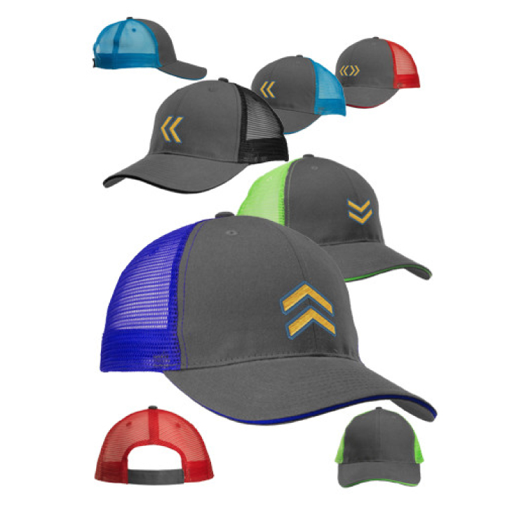 Two Tone Structured Mesh Trucker Hat 2