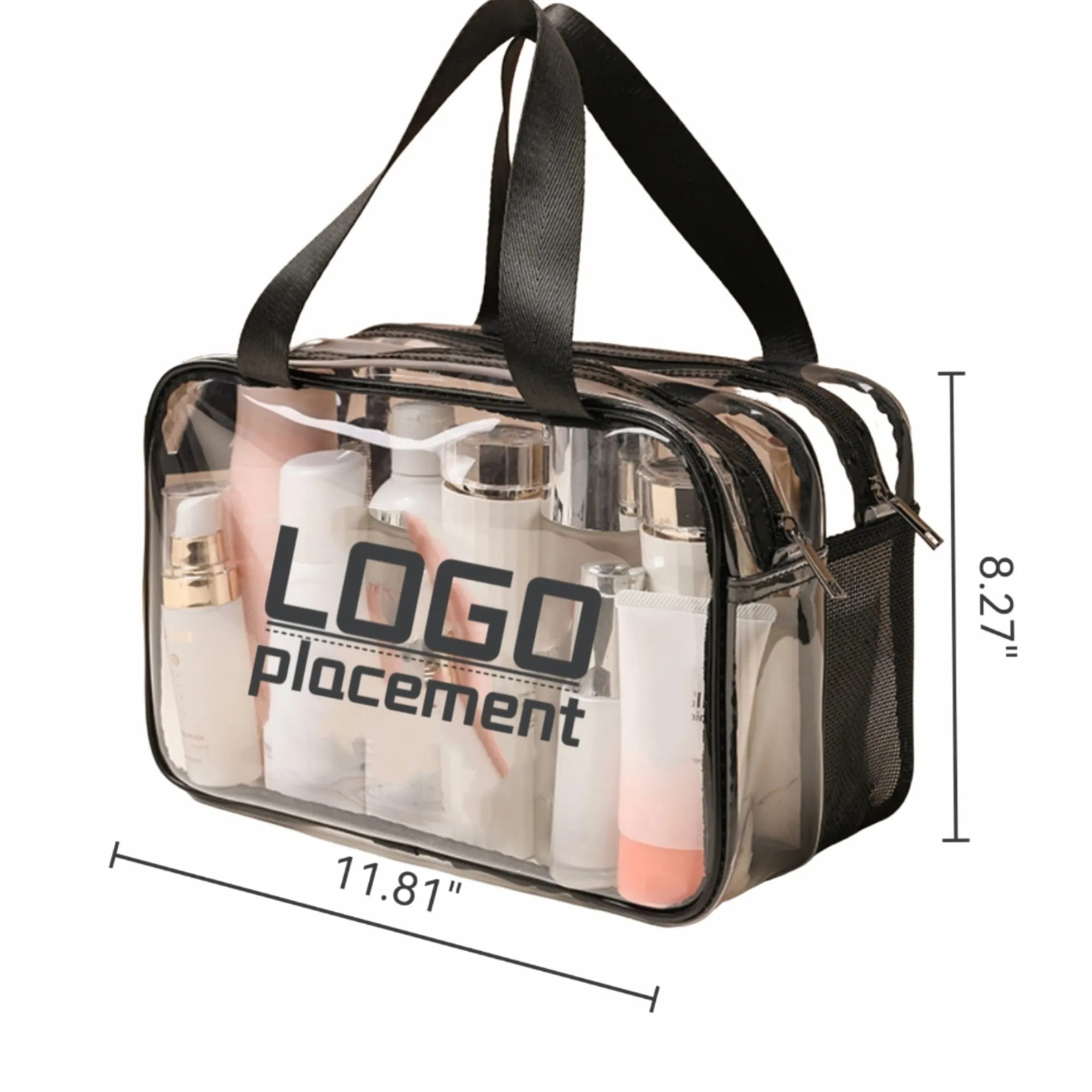 Dry-Wet Dual-Layer Transparent Waterproof Toiletry Bag 2