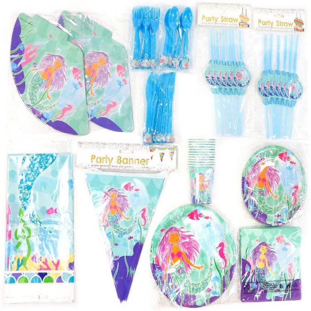 Mermaid Party Disposable Cutlery 4