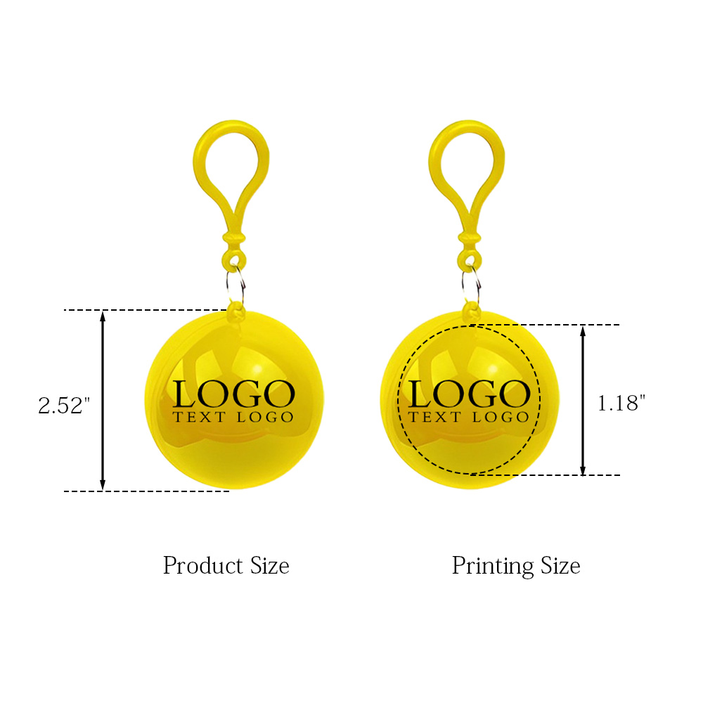 Keychain Ball Poncho Disposable Raincoat 6