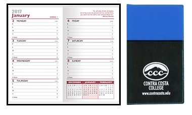 Soft Cover 2 Tone Vinyl France Series Weekly Planner w/ Map / 2 Color 2