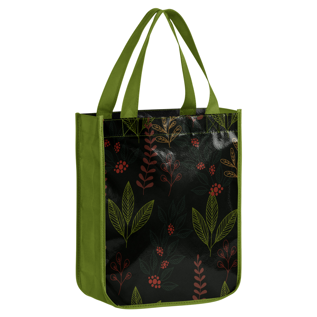 Custom 105gsm Laminated Tote Bag with Round Corner (12'' L x 16'' W x 6'' H) 4