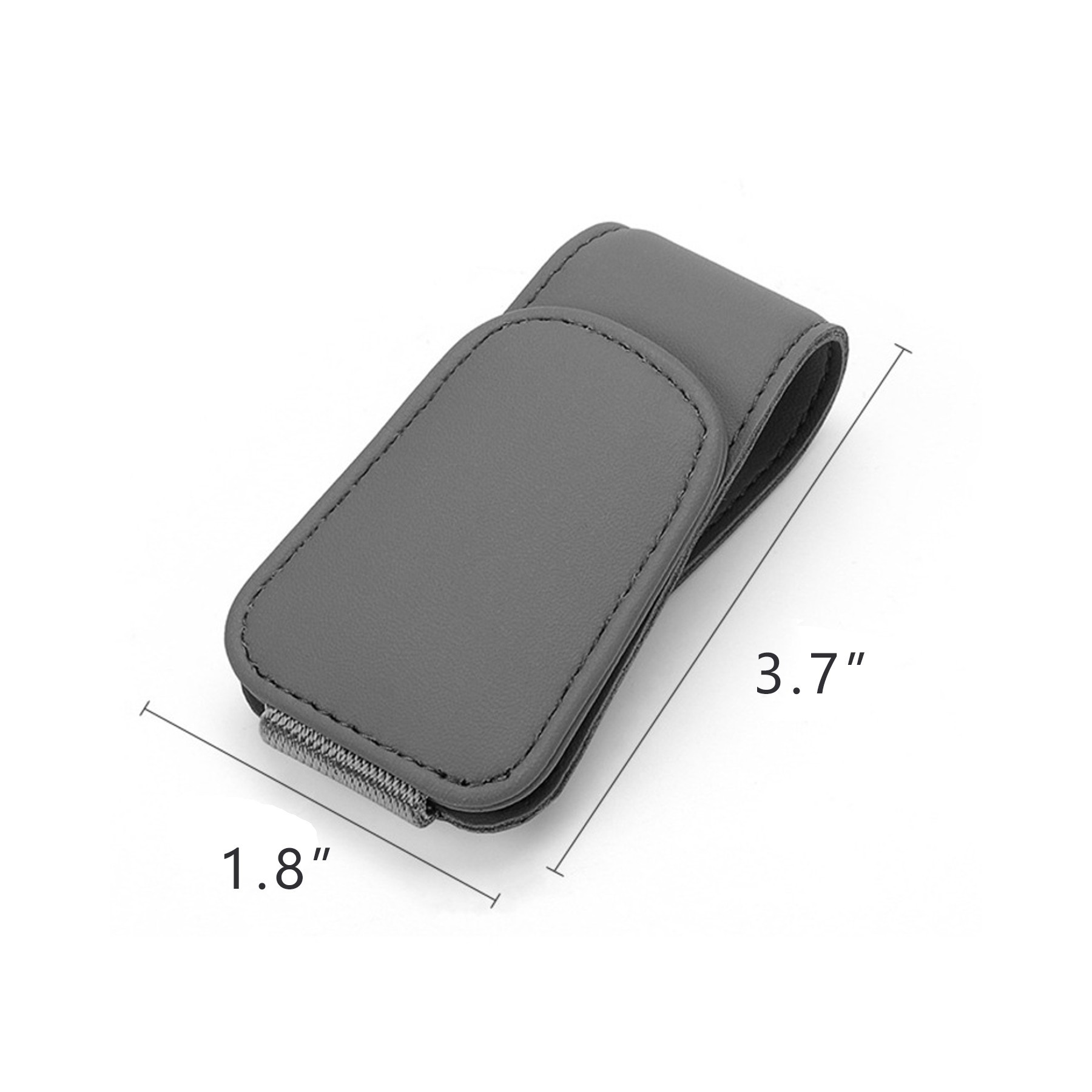 Car Sun Visor PU Leather Sunglass Holder 4