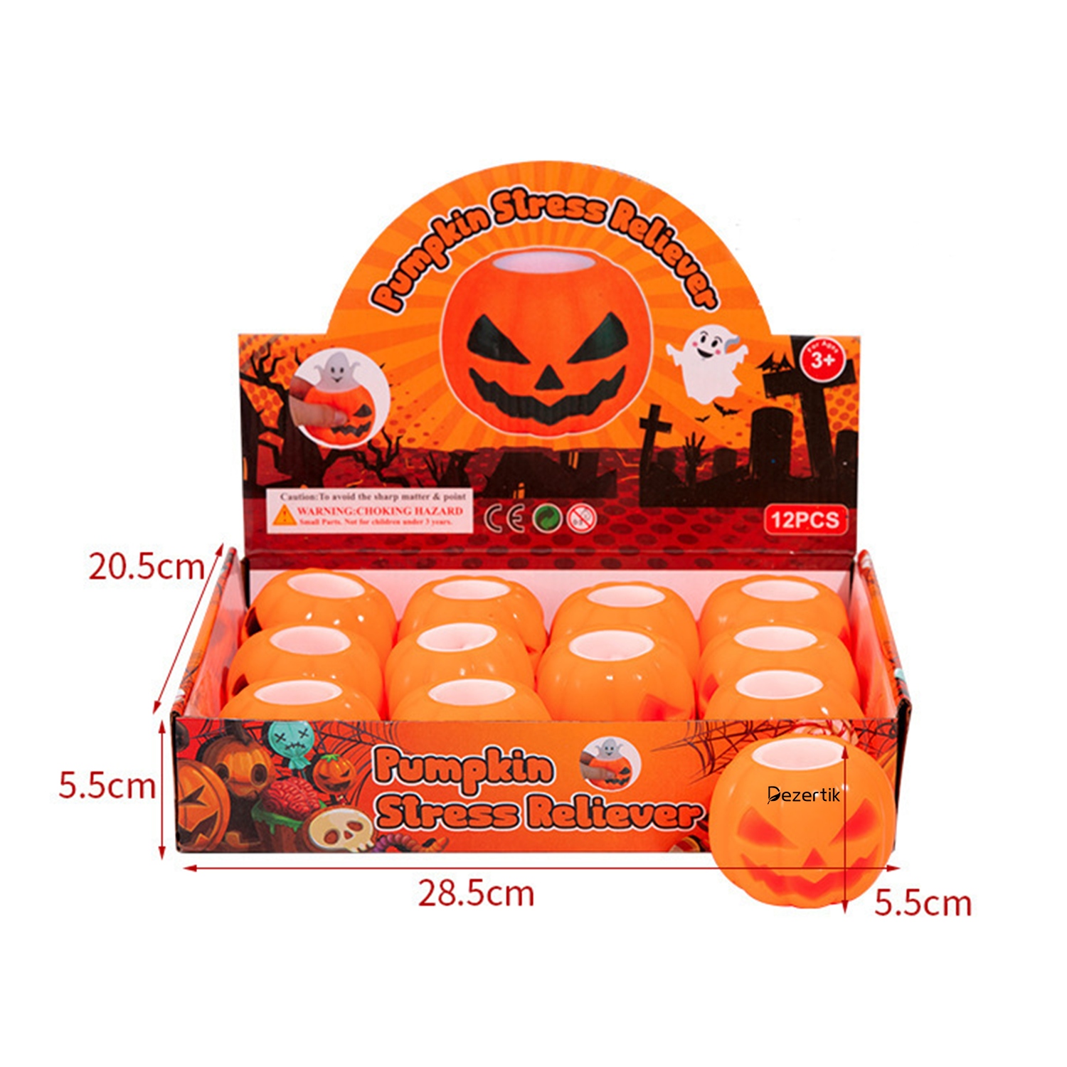 Funny Halloween Pumpkin Stress Ball for Squeezing 5