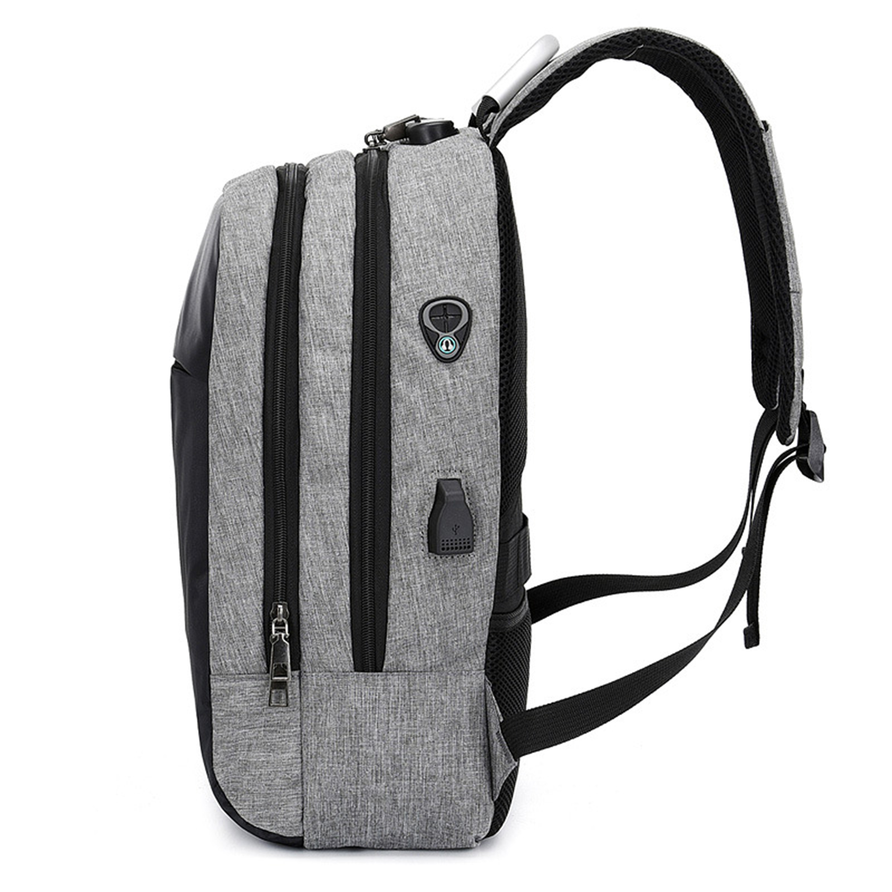 Travel Earphone Port And Password Lock Computer Backpack 3