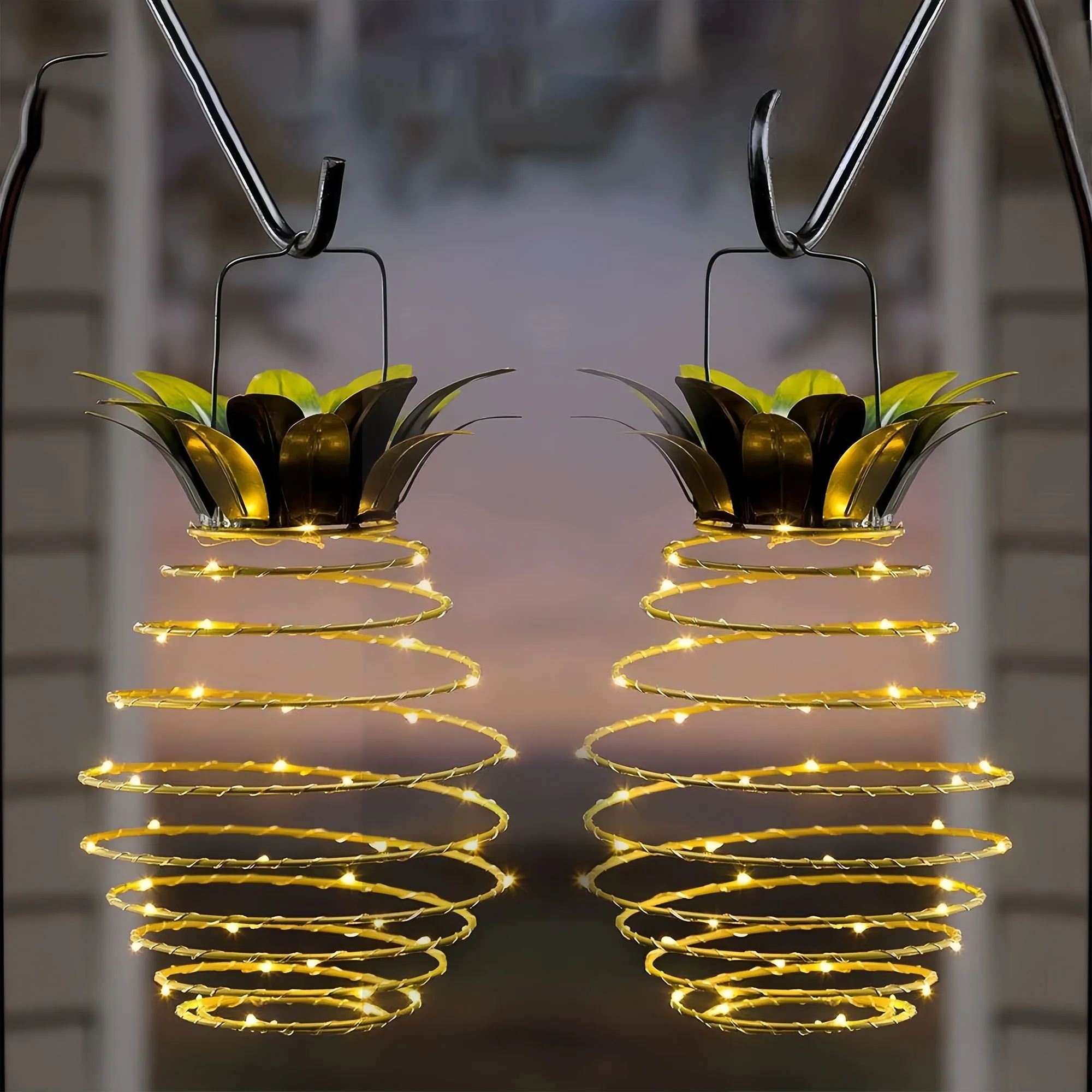 Upgraded Solar Pineapple Lantern With LED String Lights 4