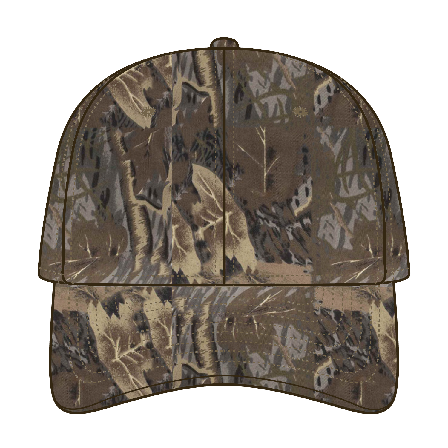 OTTO CAP "OTTO FLEX" Camouflage 6 Panel Low Profile Baseball Cap 11