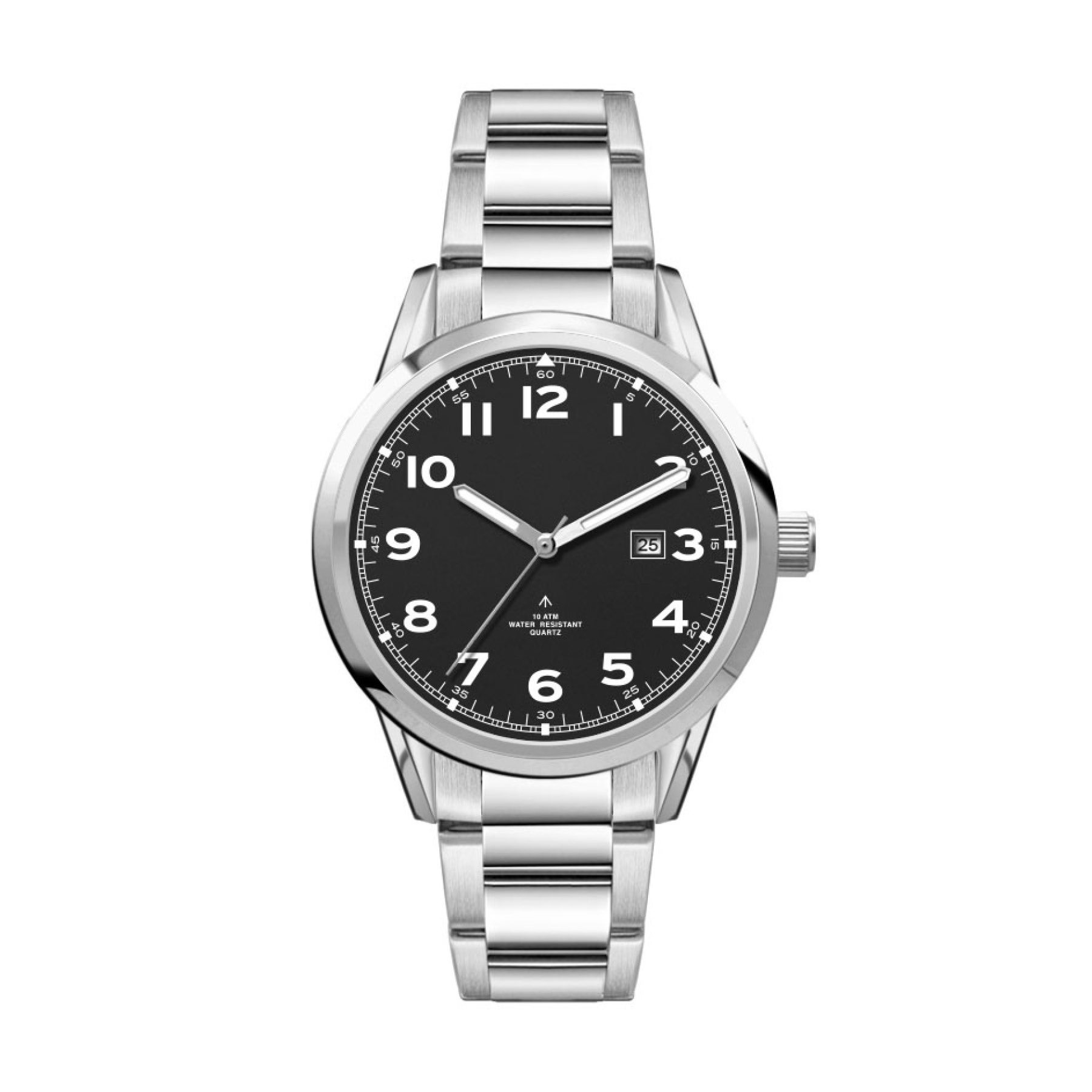 34MM SS, SILVER CASE, 3-HAND MVT, DTE 4