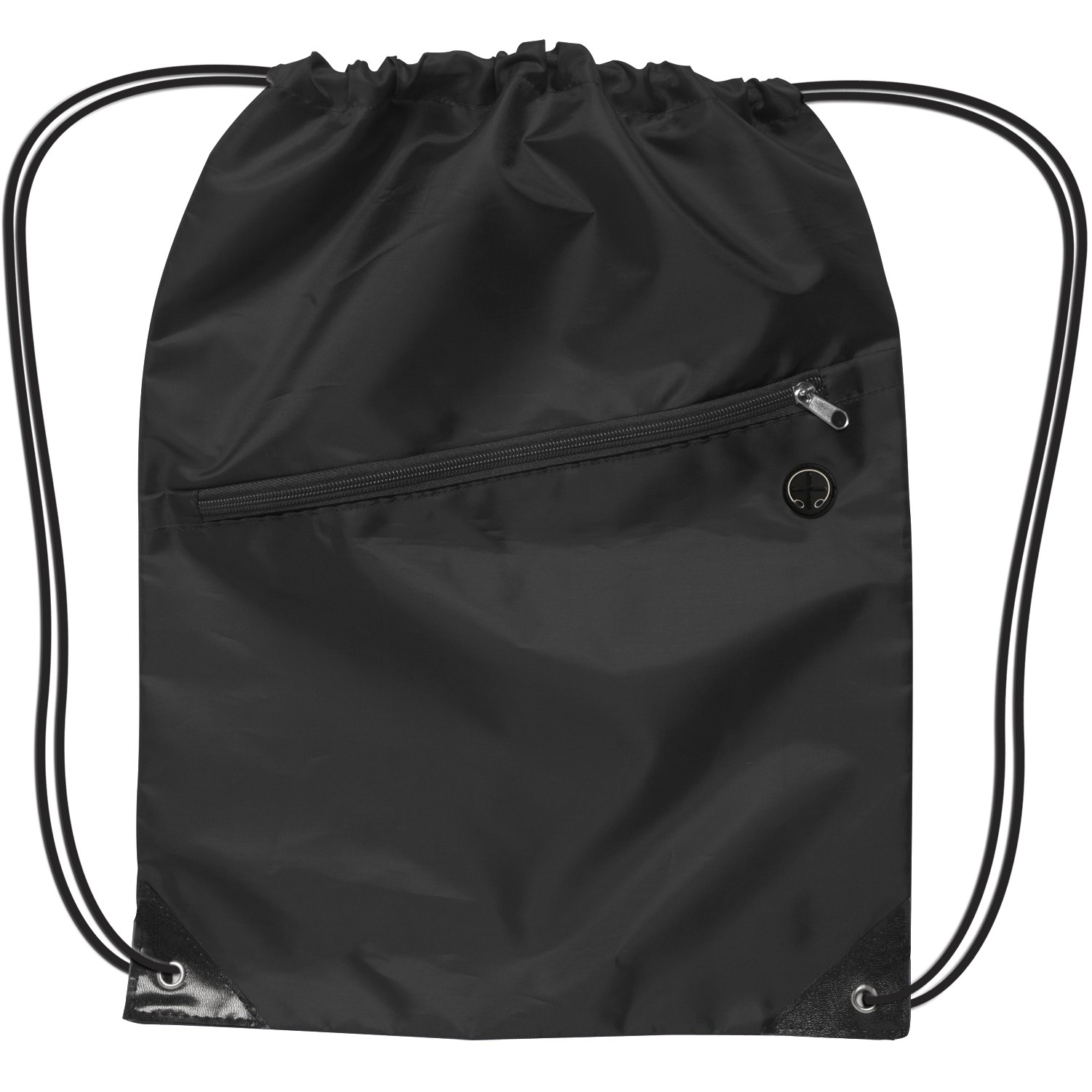 210D Drawstring Backpack W/ Front Zipper Pocket 3