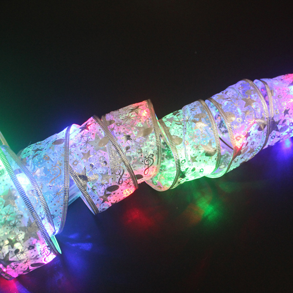 2 " Width Christmas Tree Ribbon Lights 2