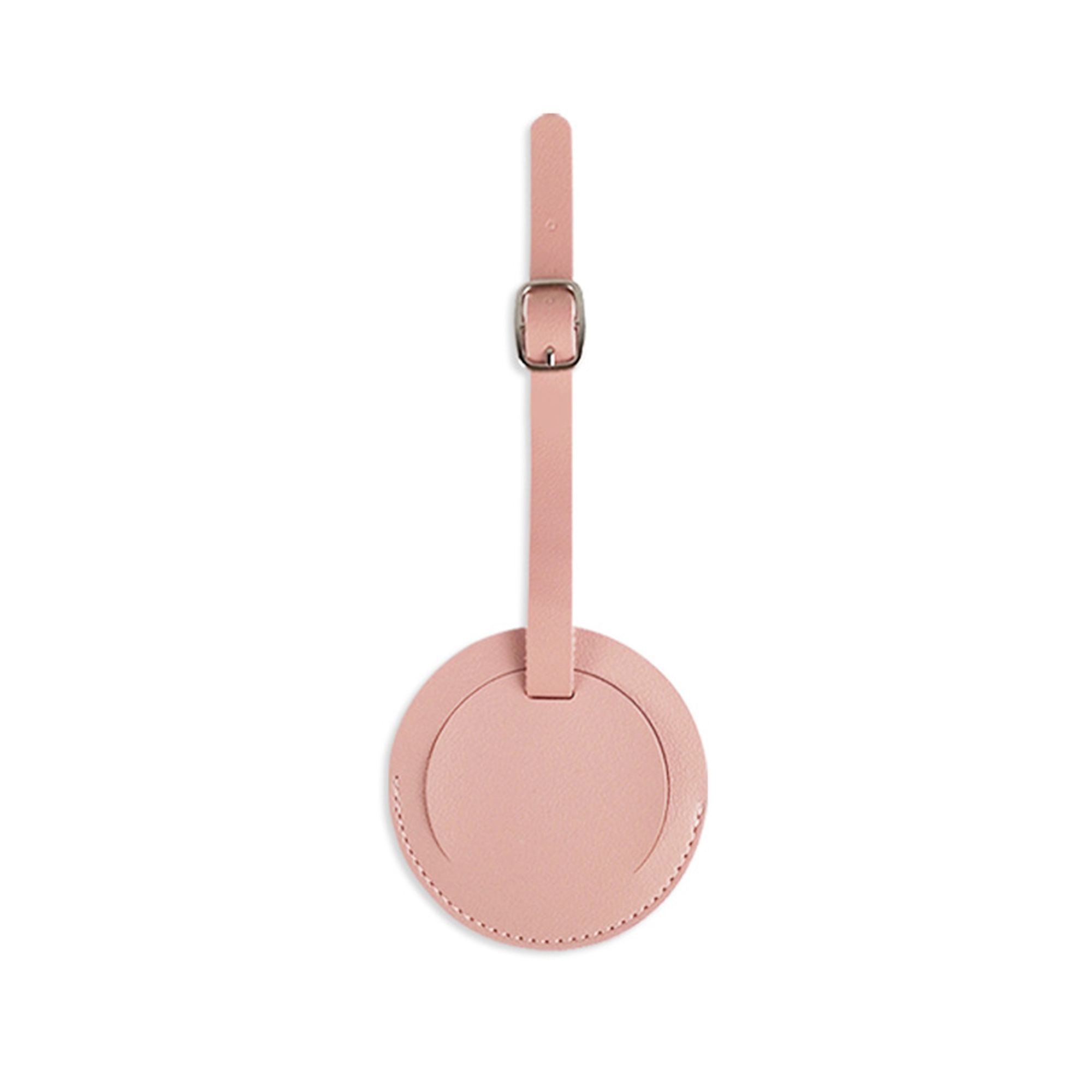 Faux Leather Round Luggage Tag 3.2" Diameter 6