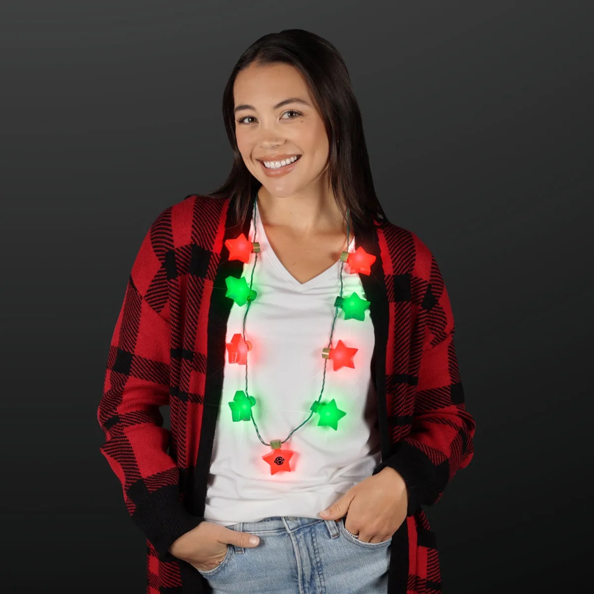 Christmas Stars Light Up String Necklace 2
