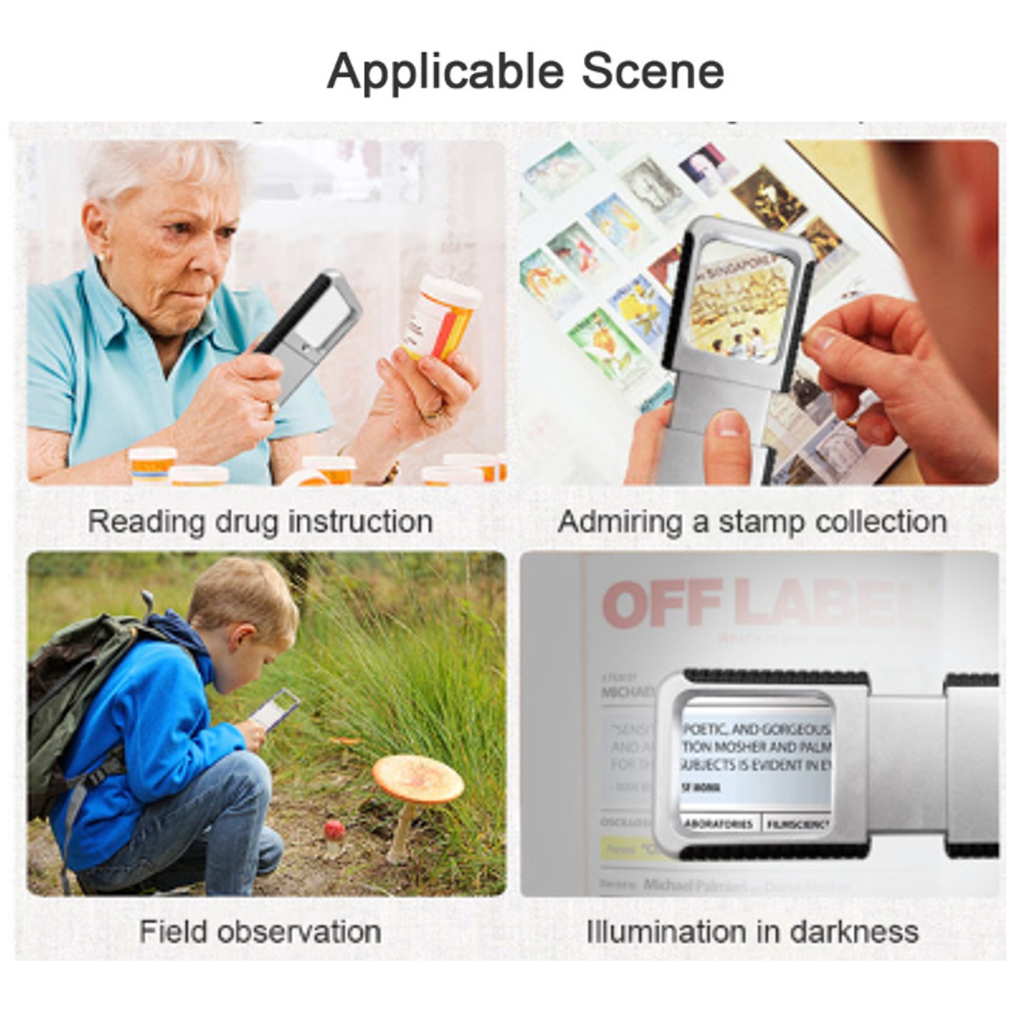 Mini LED Lighted 5X Magnifier 2