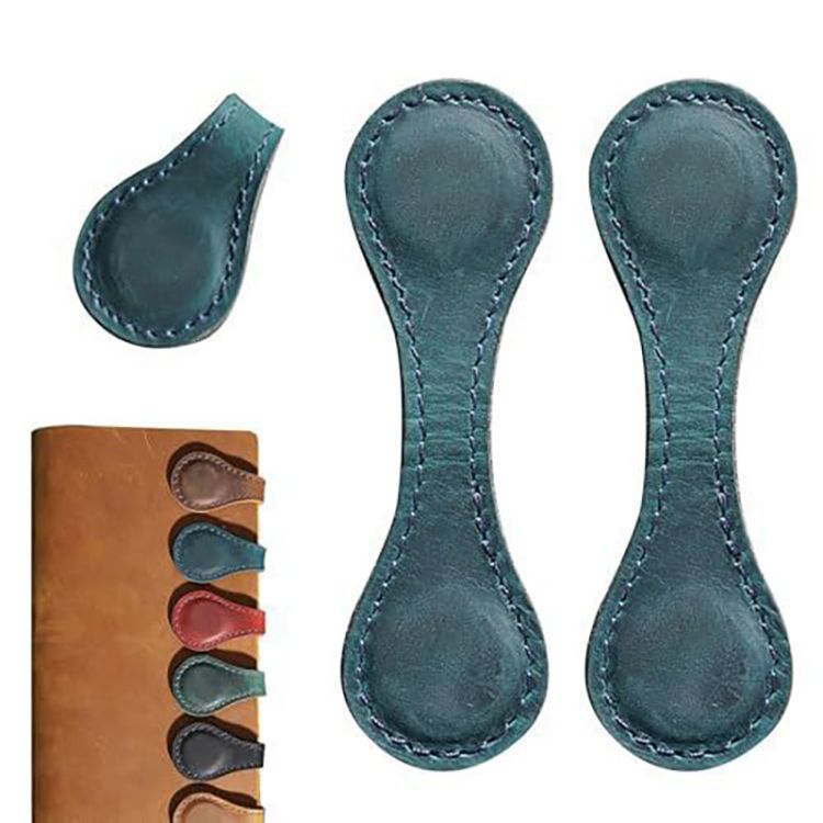 Vintage Handmade PU Leather Magnetic Bookmark 2