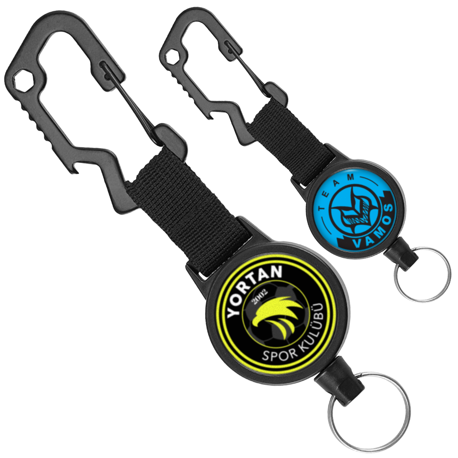 Outdoor Carabiner Round Badge Reel w/ Keyring 2