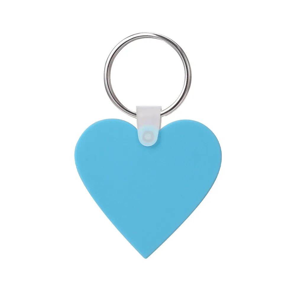 Custom Heart Shaped Silicone Key Tag 7