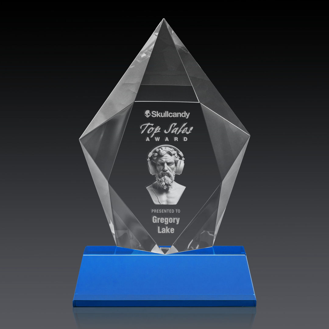 Devron 3D Award on Base - Sky Blue 2