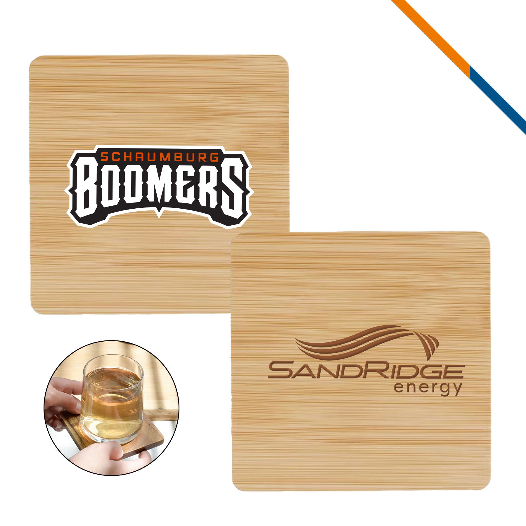 Moxzir Bamboo Square Coaster 2