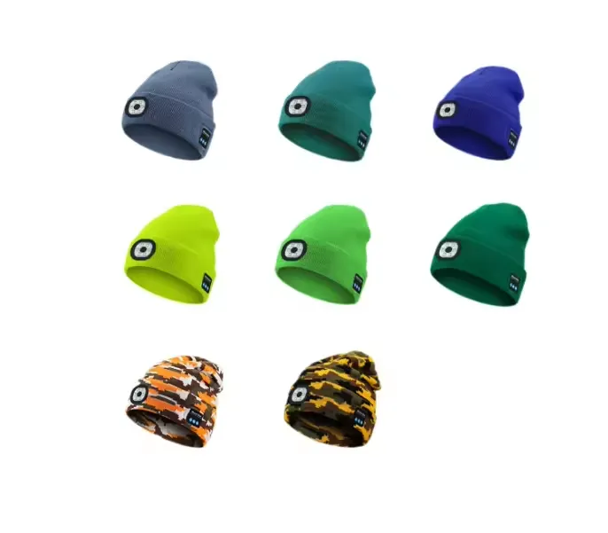 Wireless Musical Knitted Cap With Headlight 7