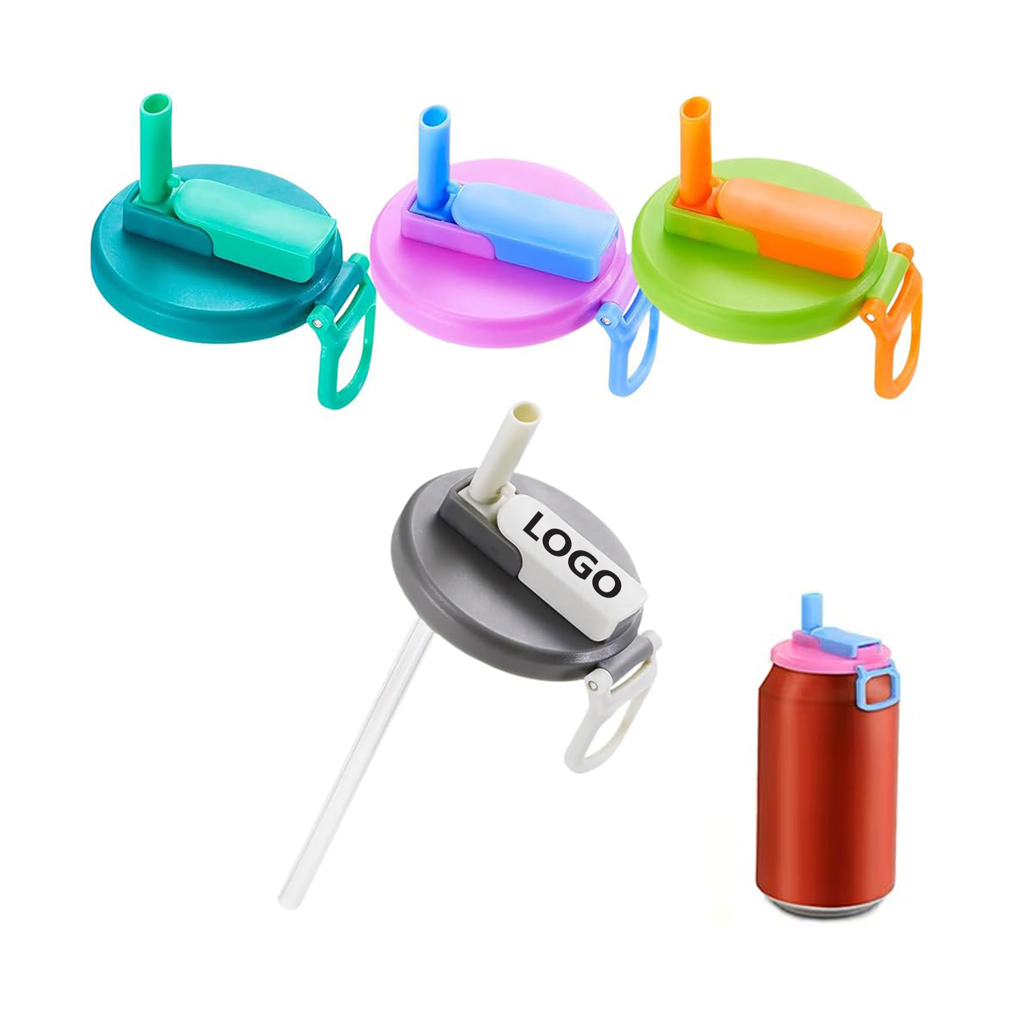 Soda Can Covers with Silicone straw 2