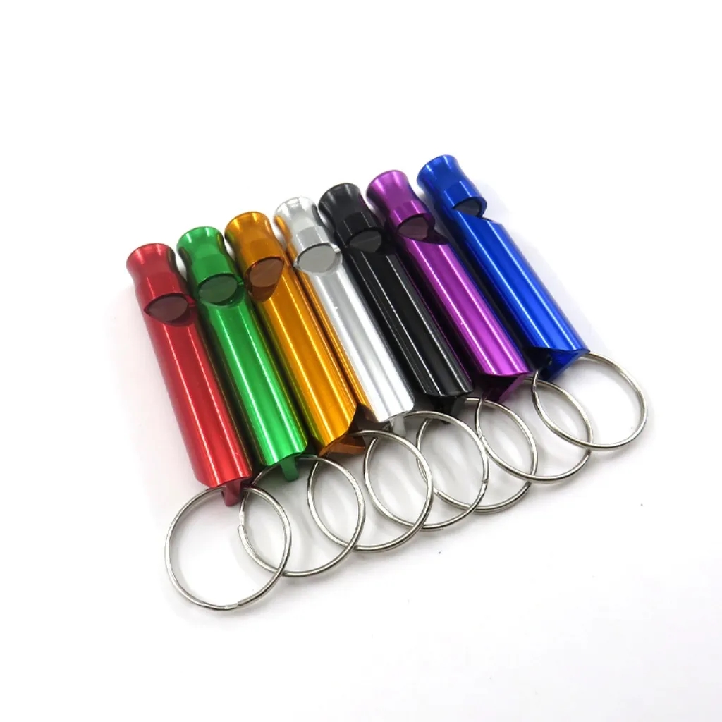 Metal Whistle Keychain Rings 2