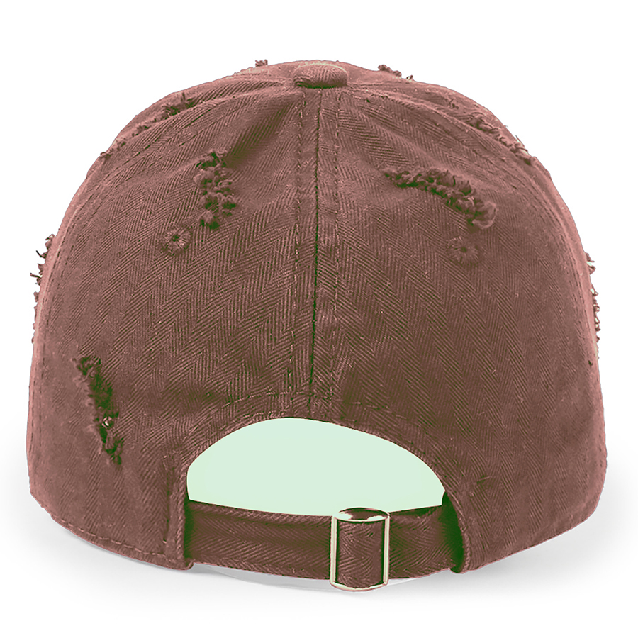 Stock Solid Color Ripped Cotton 6-Panel Baseball Cap 39
