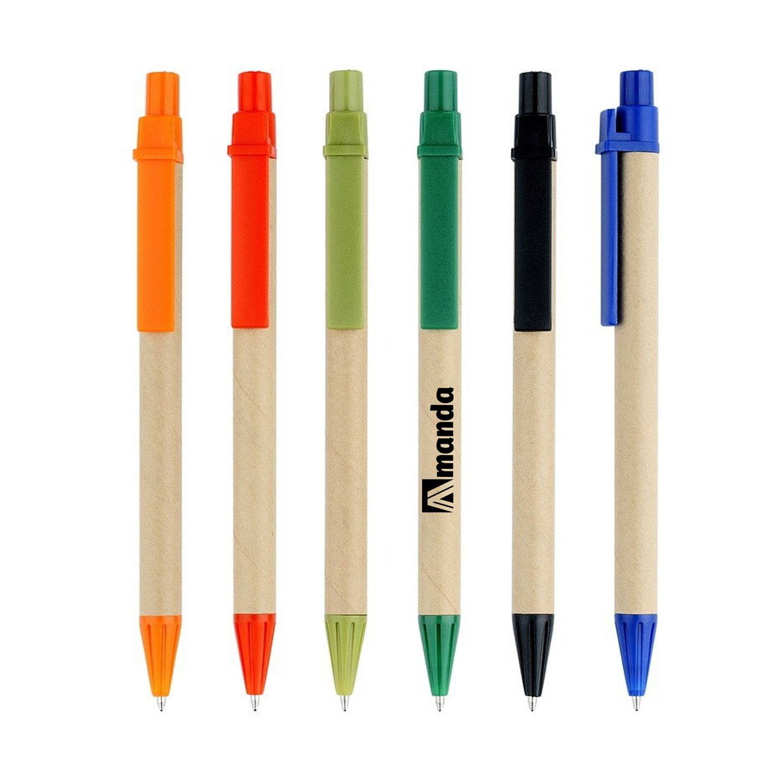 Retractable Kraft Paper Ballpoint Pen 2