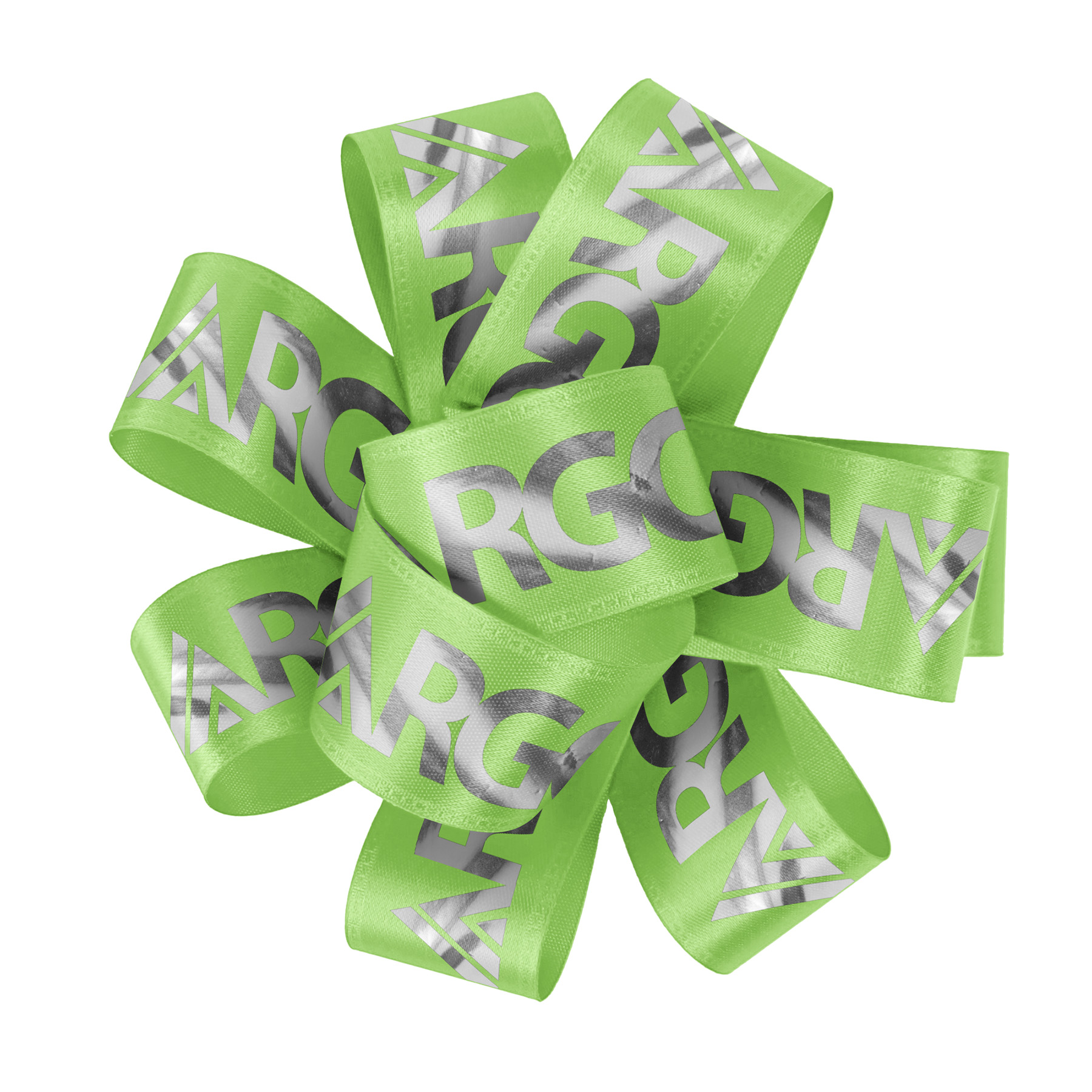 1" Badge Satin Bow - Foil Print 6