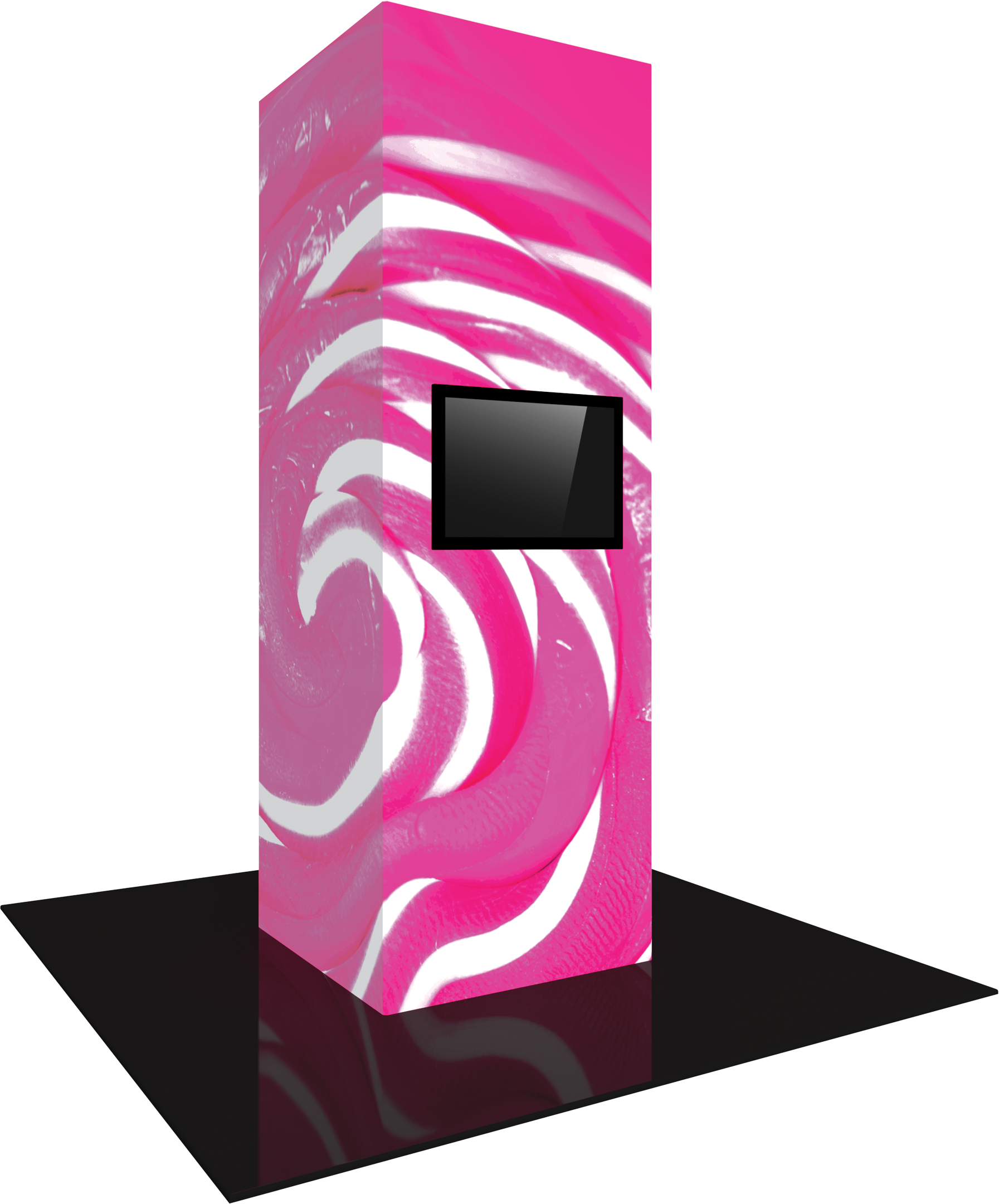 Vector Frame Modular Backlit Monitor Tower 06 (4' x 12')