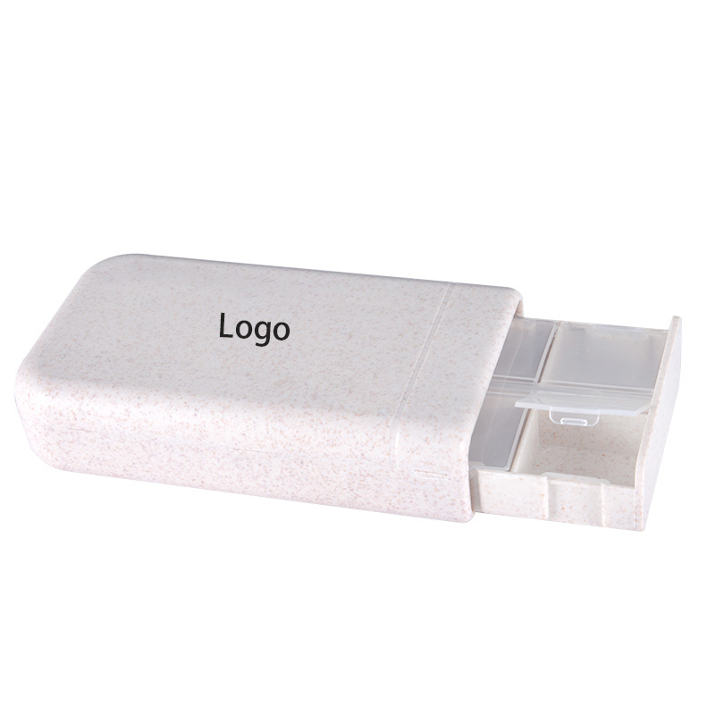 Wheat Straw Push Pull Pill Box 6
