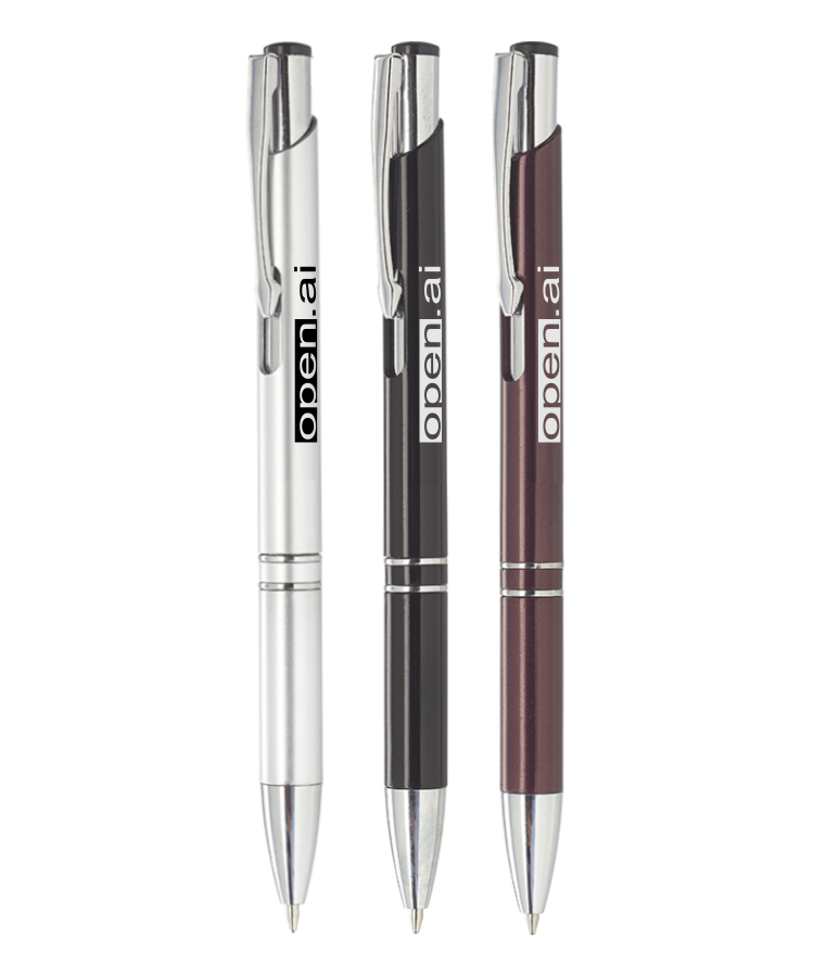 "Queenly" Metallic Click Pens 2