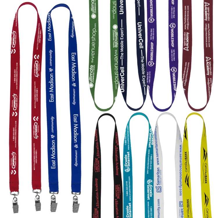 "CULVER" 3/4" Width Dual Attachment Silkscreen Polyester Lanyard 1