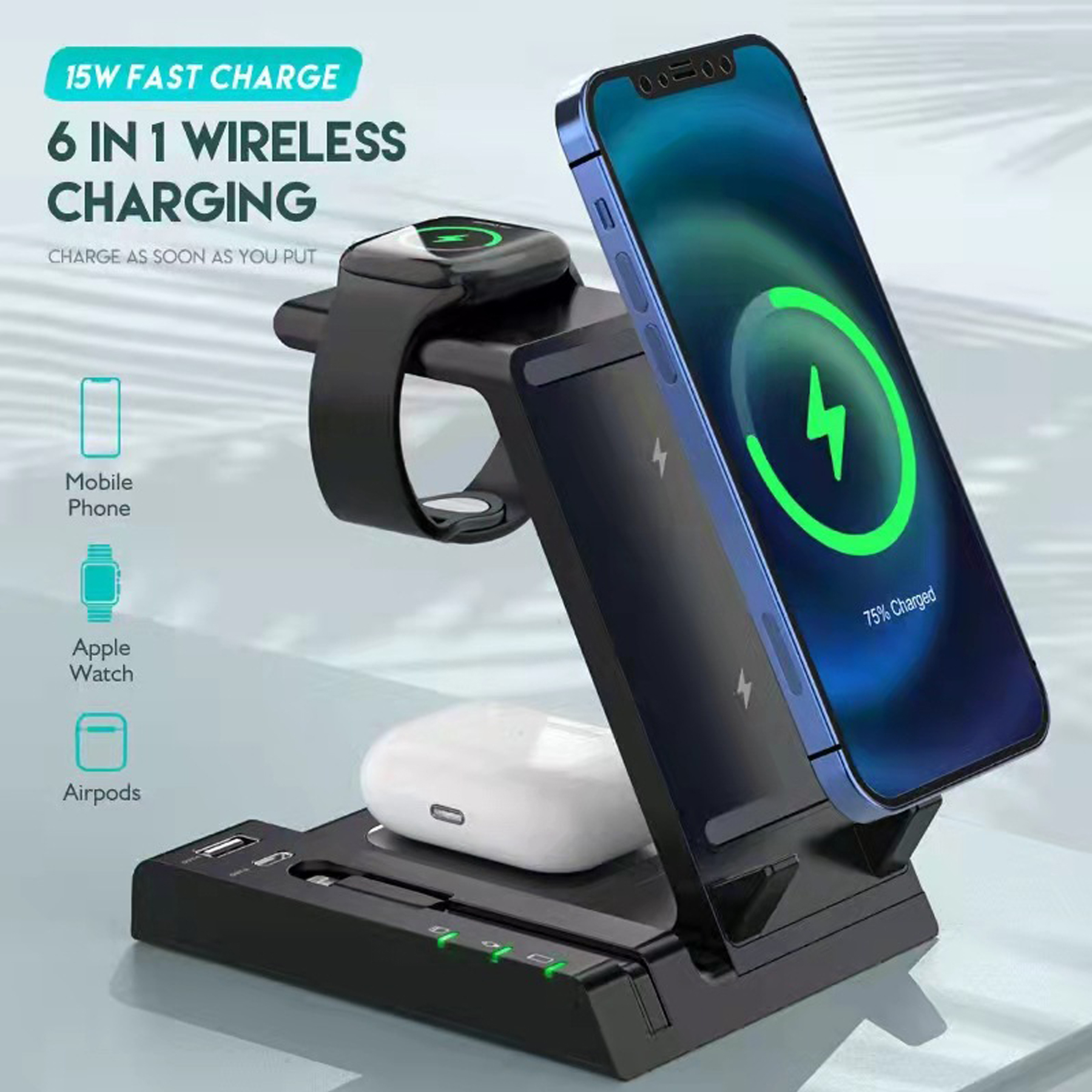 6-in-1 Wireless Charging Station for Multiple Devices 4