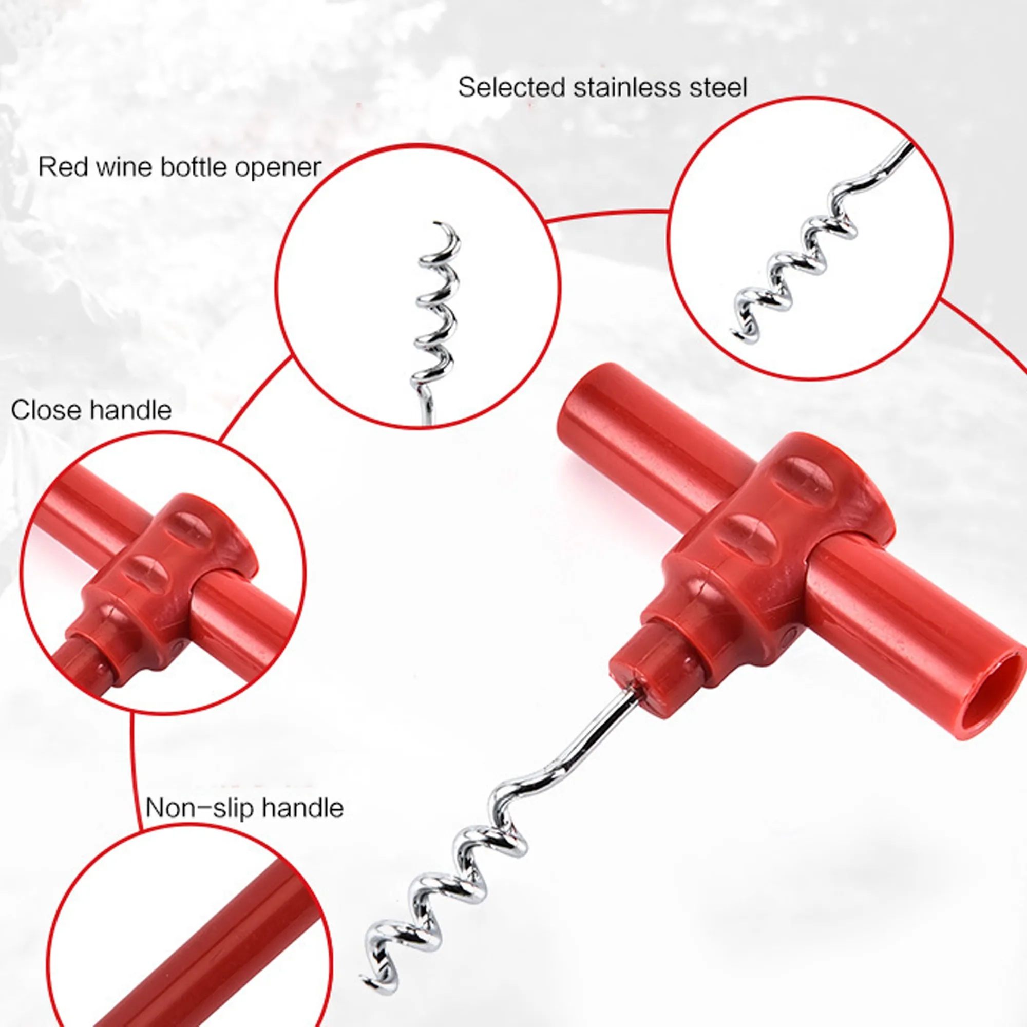 Portable Wine Opener Plastic Cork 5