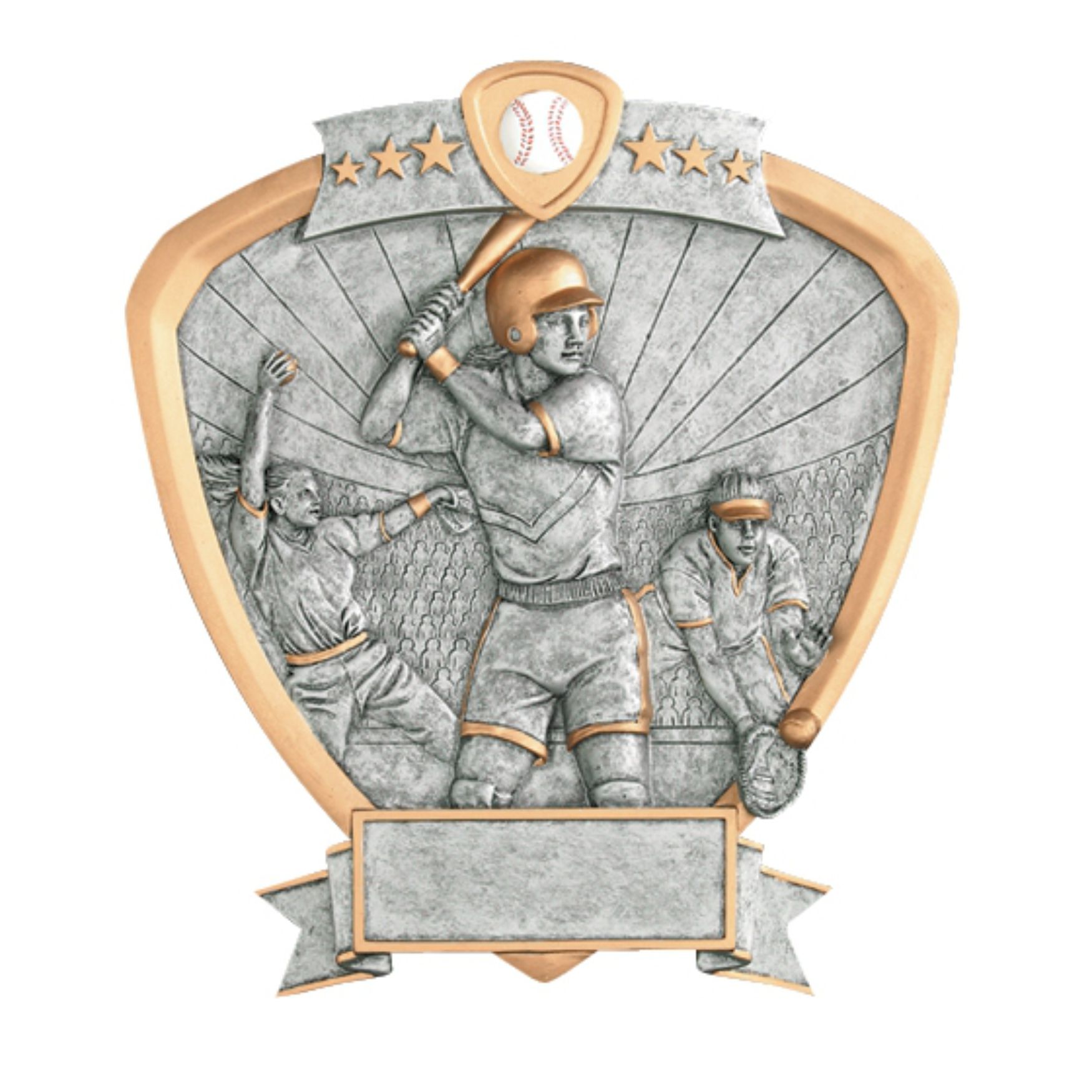 Female Softball Signature Shield Series Award, custom award with logo imprint 2