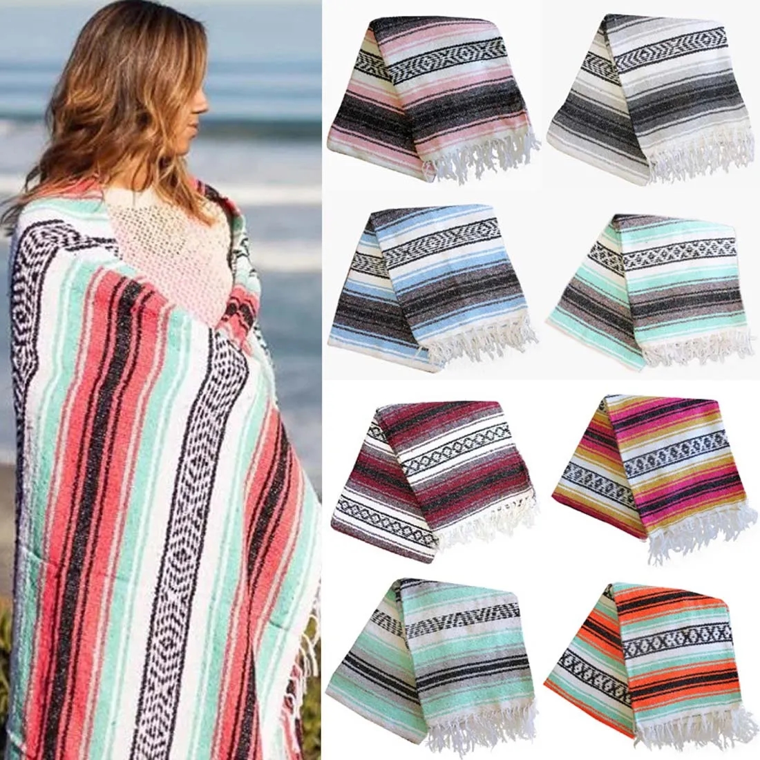 Authentic Mexican Camping Blanket 1