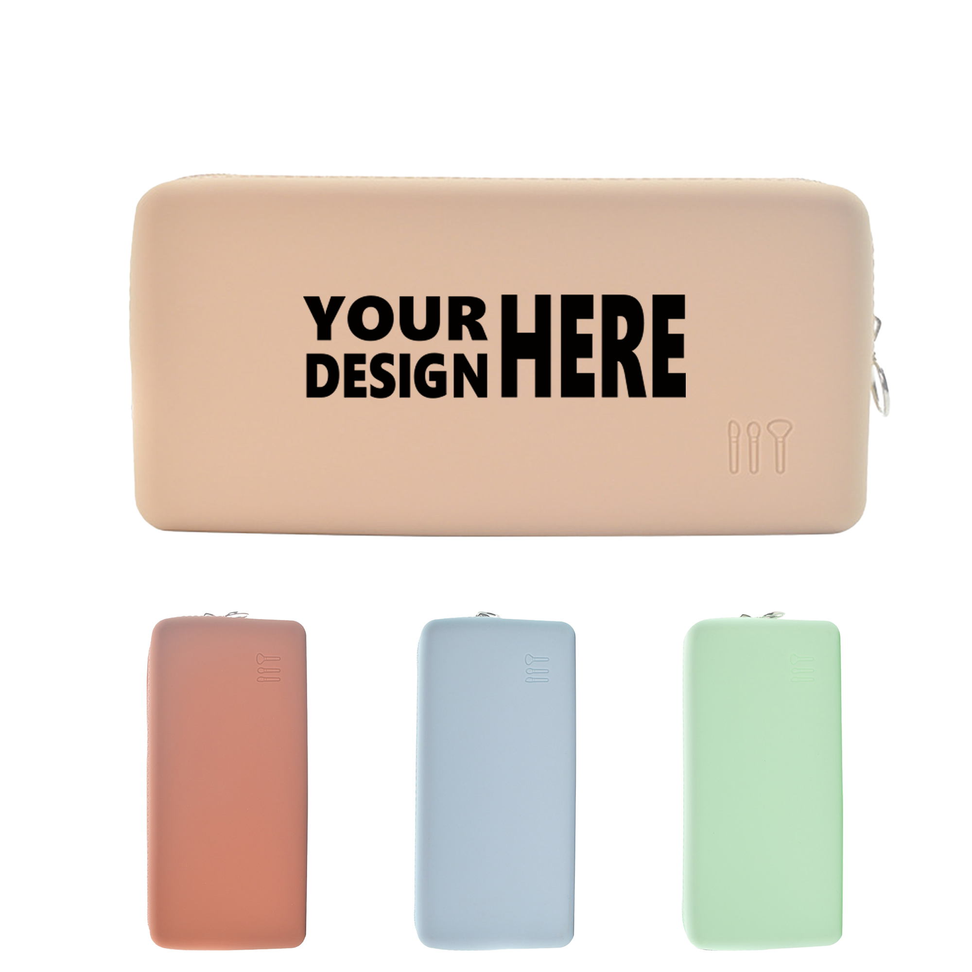 Large Capacity Silicone Zipper Travel Outdoor Portable Makeup Bag 2