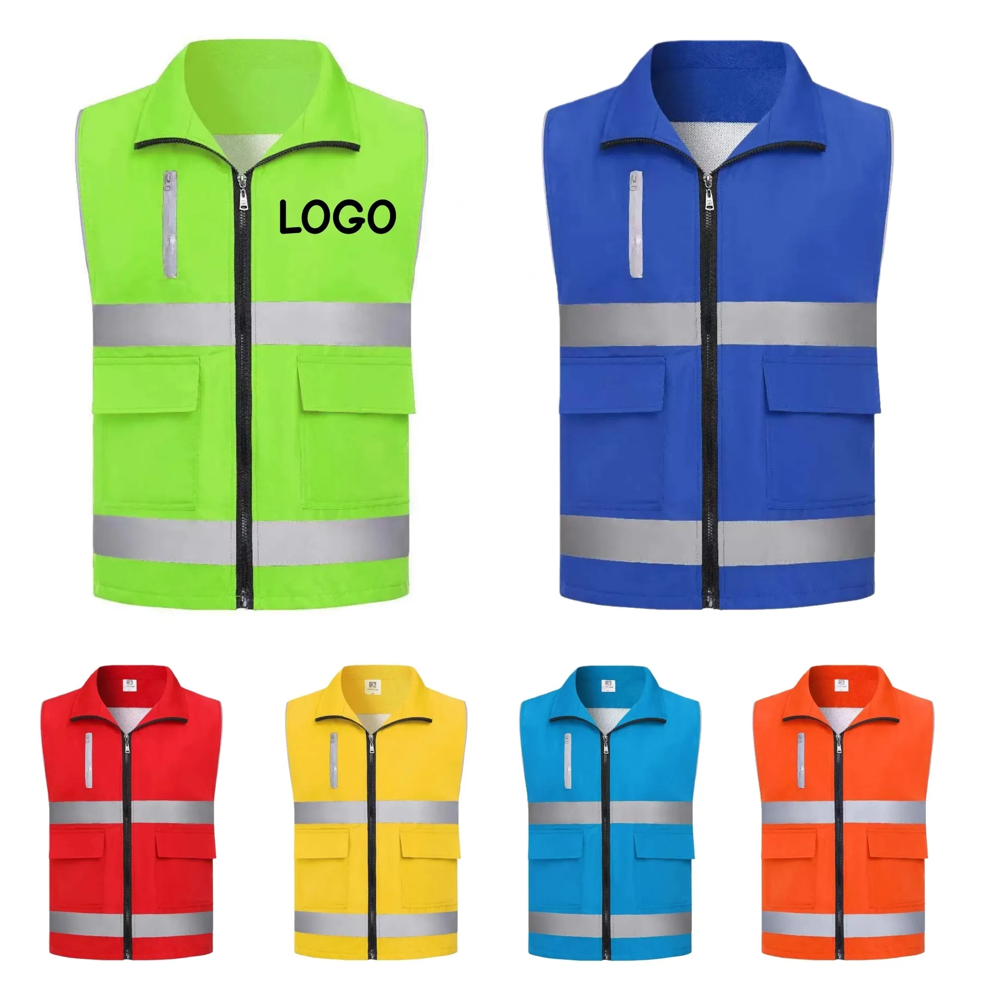 Reflective Safety Vest Work Uniform Custom Logo