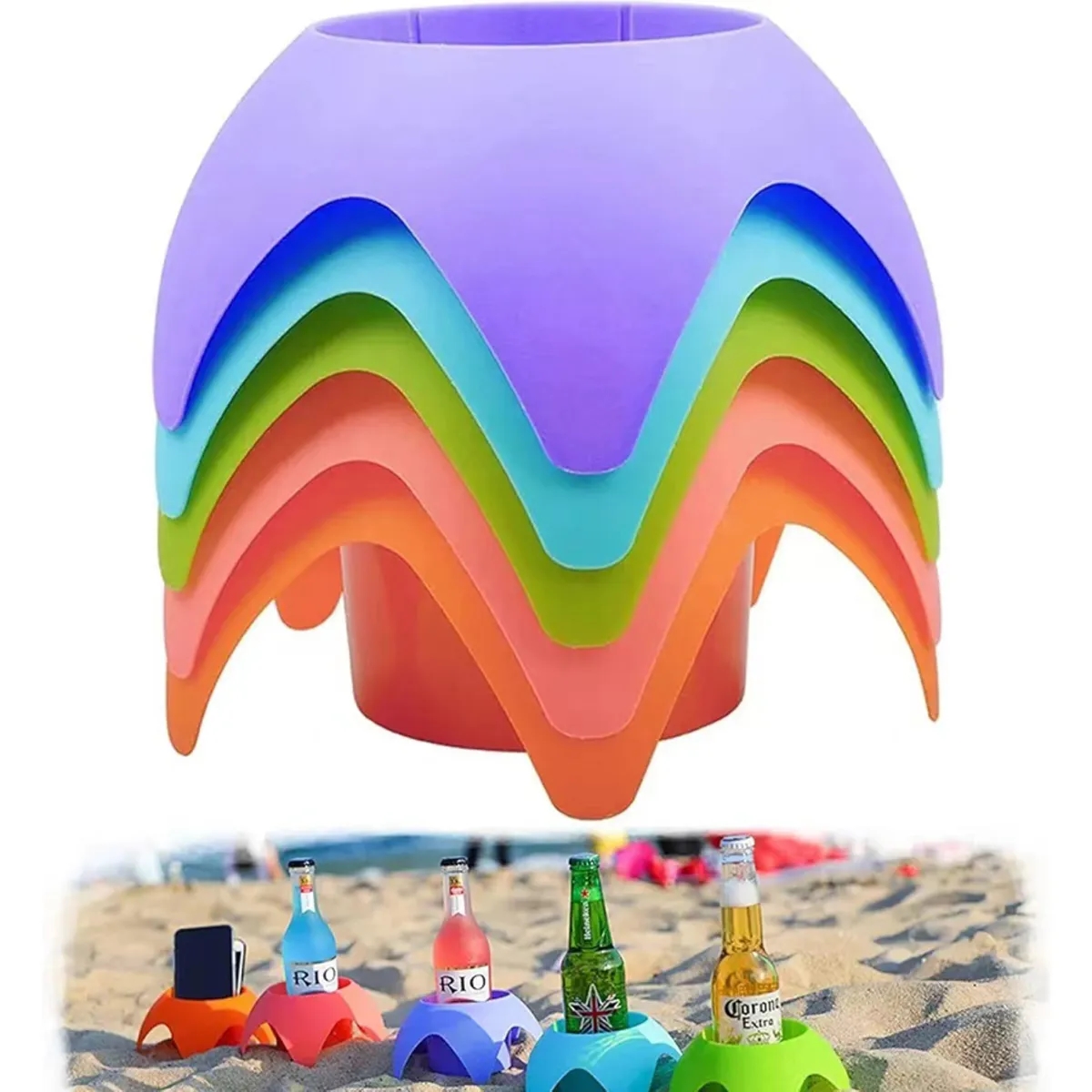 Beach Drink Cup Holder Sand Coasters 5