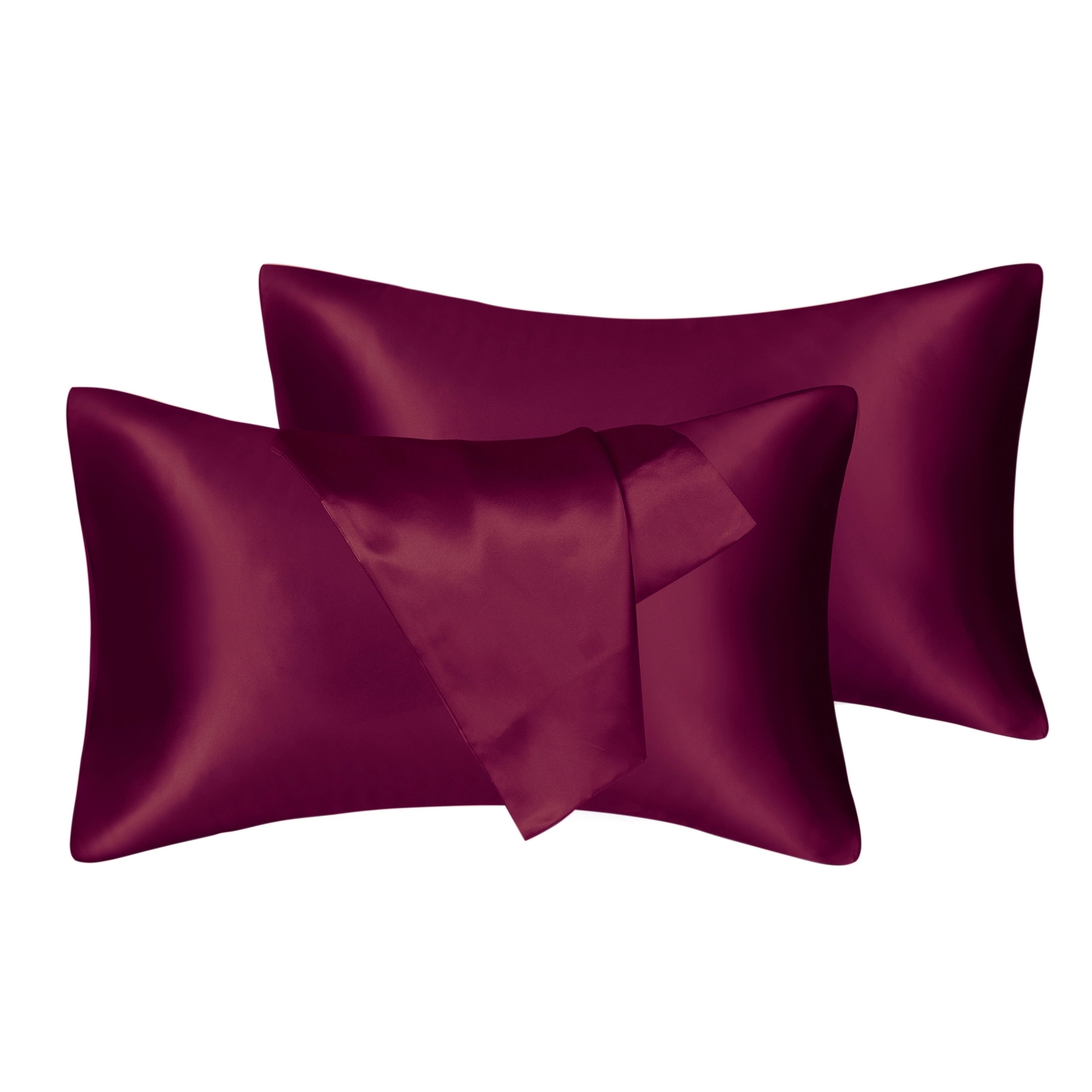 Silk Satin Pillowcase 2 Pack, Standard/Queen /King Size 14