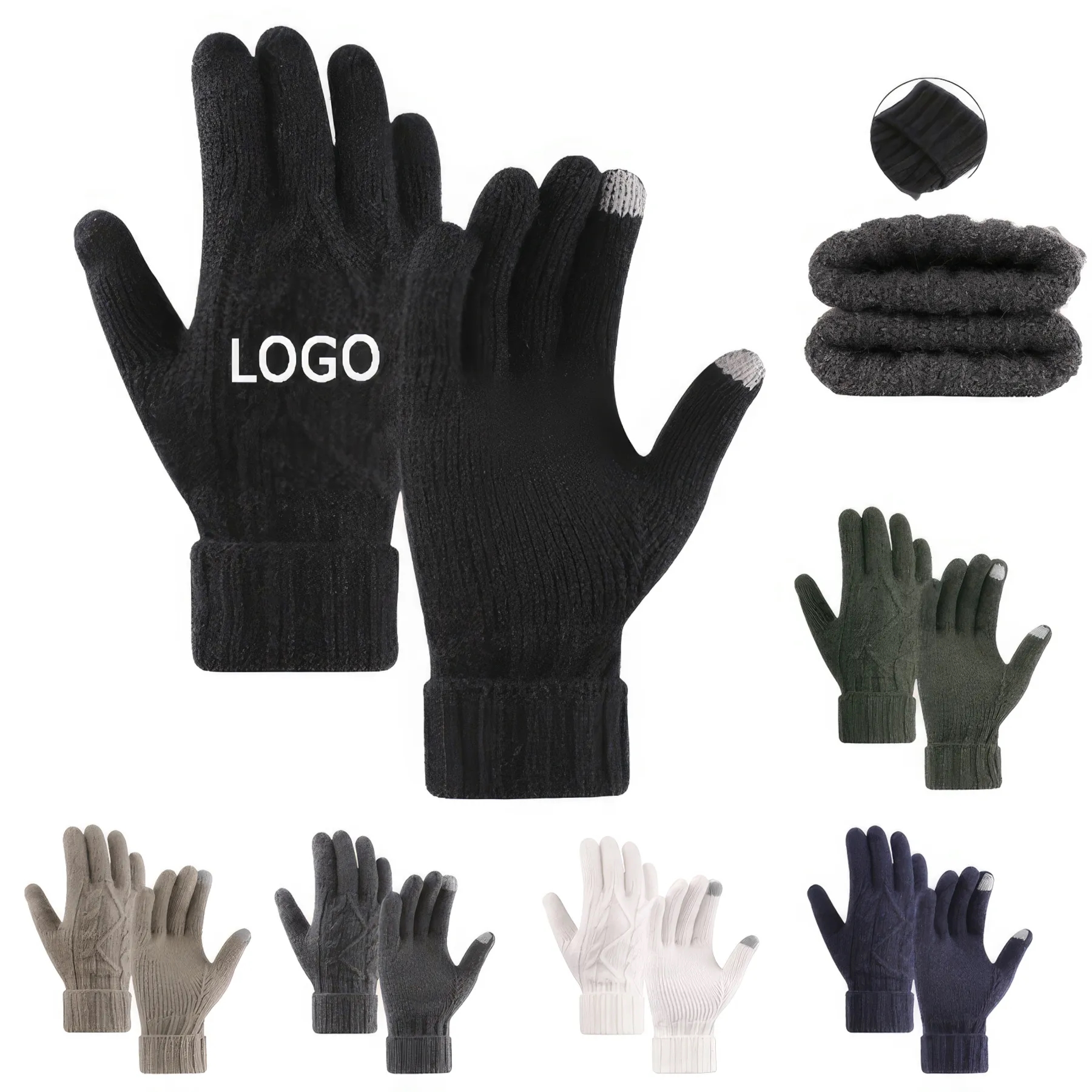 New Warm And Winterproof Cashmere Knitted Gloves 2