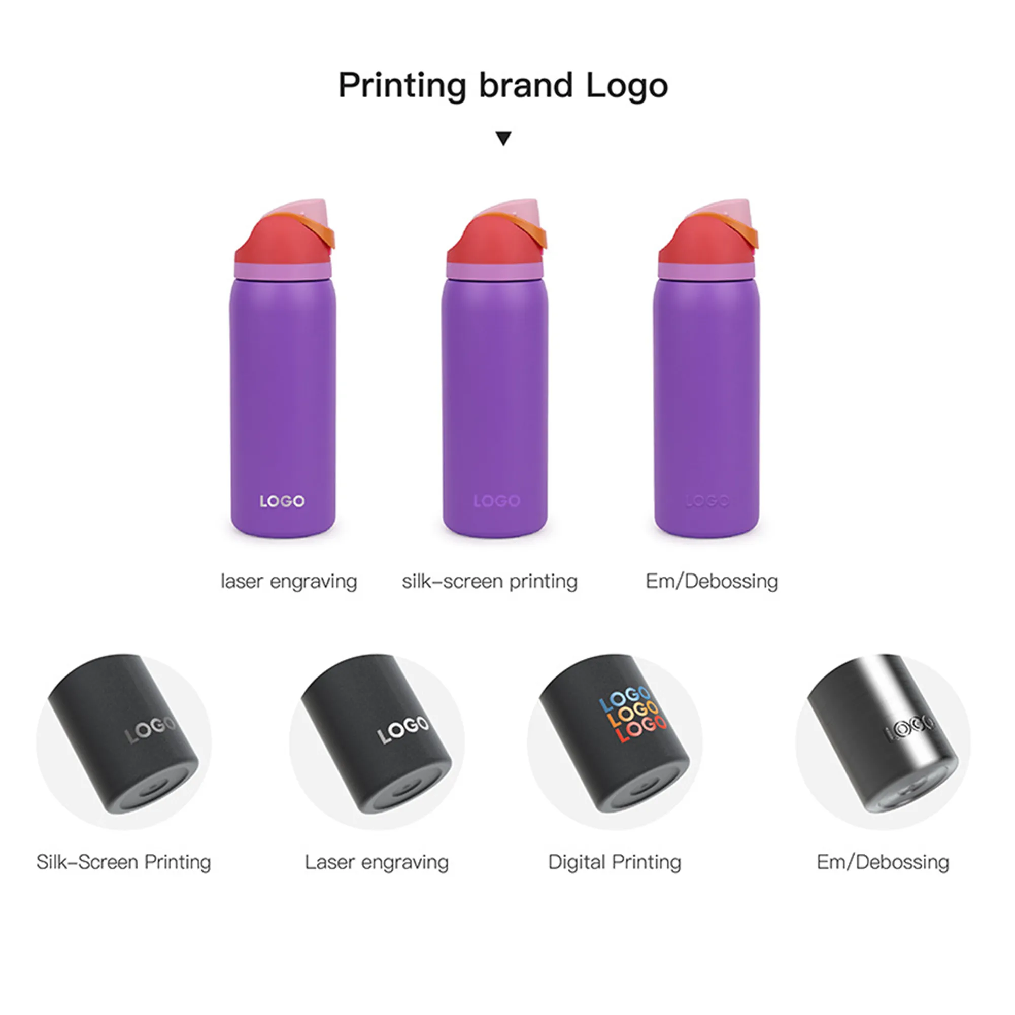 24oz Insulation Water Bottle W/Straw 4