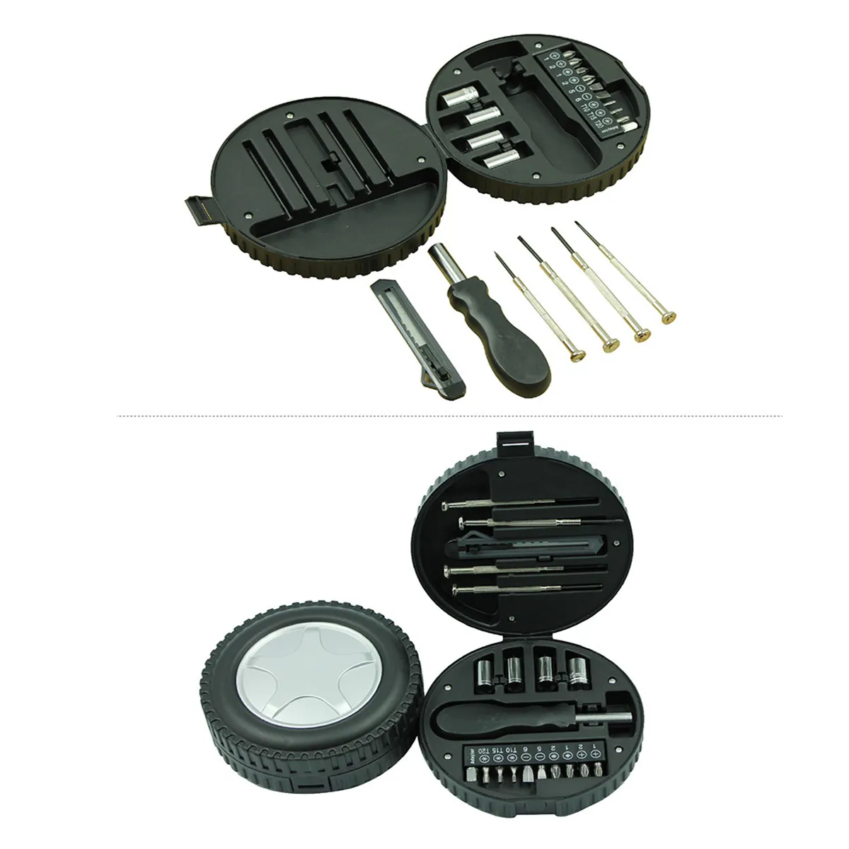 Portable Repairing Multifunction Tire Shaped Tool Set Kit 4