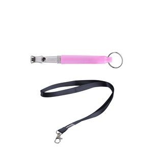 Adjustable Paw Shaped Pet Training Sound Clicker With Key Ring 14