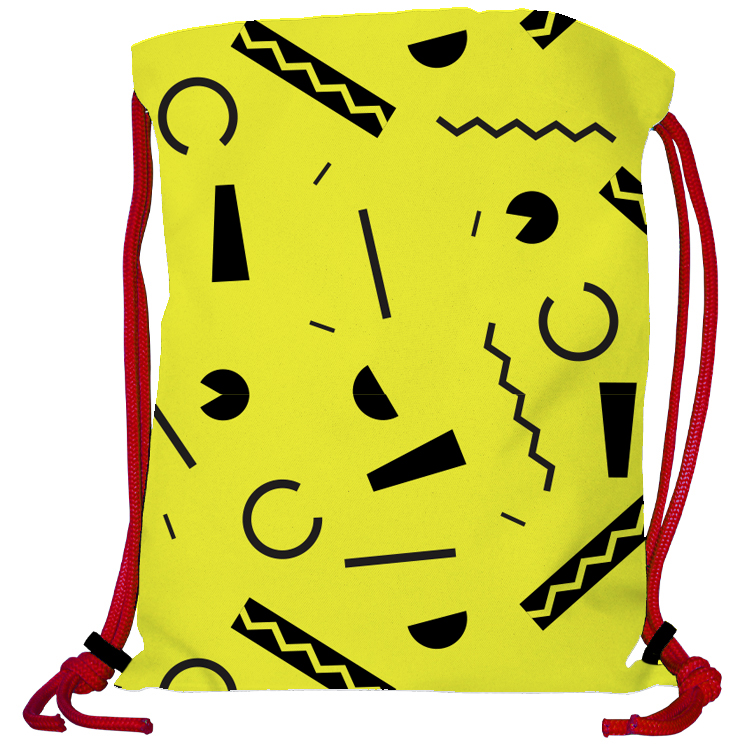 Super Drawstring Pack (Two side Imprint)-Red Heavy Rope 10