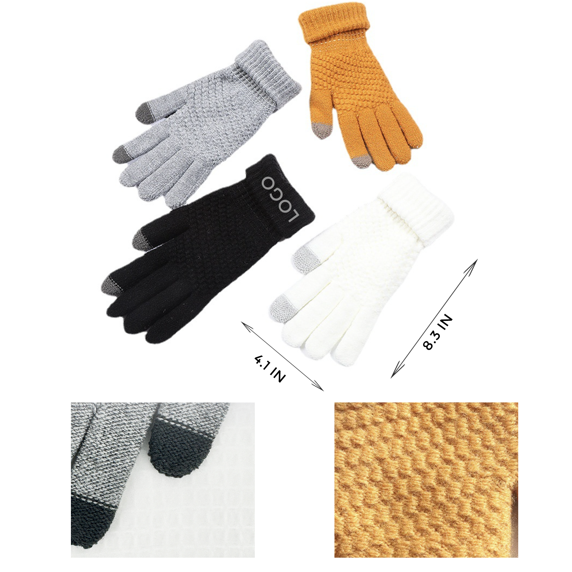 MOQ 10 PCS Stylish Touchscreen Thermal Gloves 2