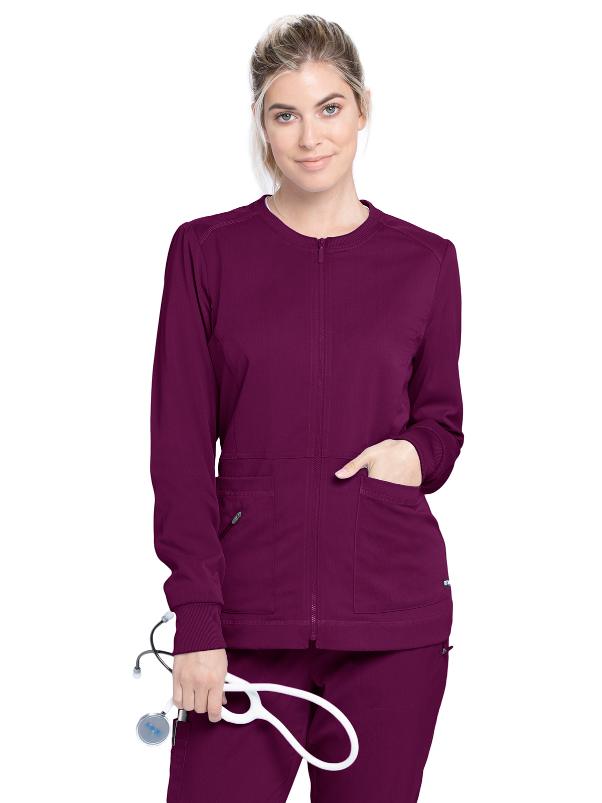 Grey's Anatomy Spandex Stretch - Women's Three-Pocket Millie Warm-Up Jacket 51