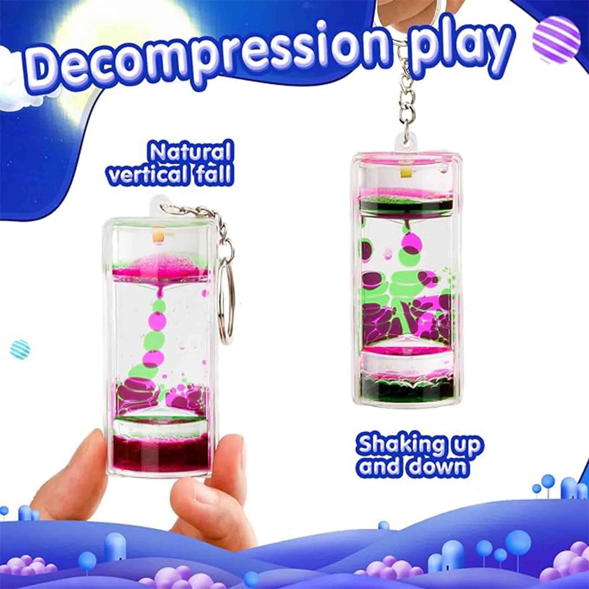 Liquid Motion Keychains Bubbler Sensory Play 3